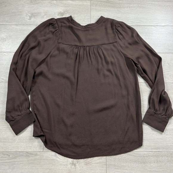 Aritzia Wilfred Ava Mocha Brown Blouse - Picture 5 of 7